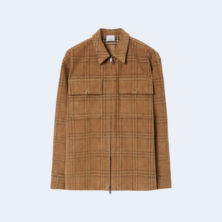 버버리 체크 코듀로이 셔츠