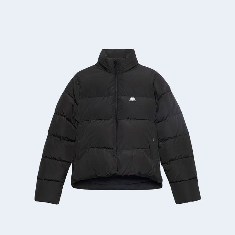 발렌시아가 우먼스 C 셰이프 푸퍼 자켓