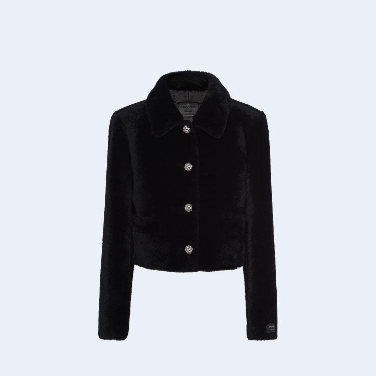 프라다 시어링 밍크 자켓