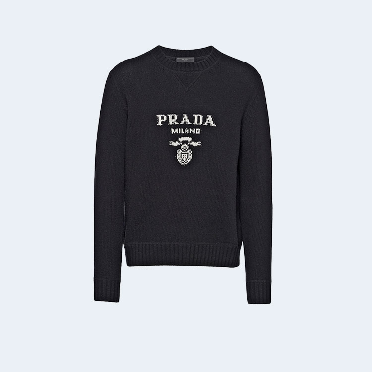 프라다 울 캐시미어 크루넥 스웨터