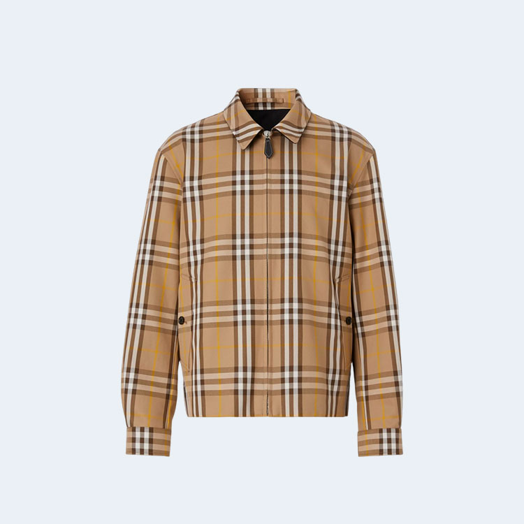 버버리 리버시블 체크 해링턴 자켓