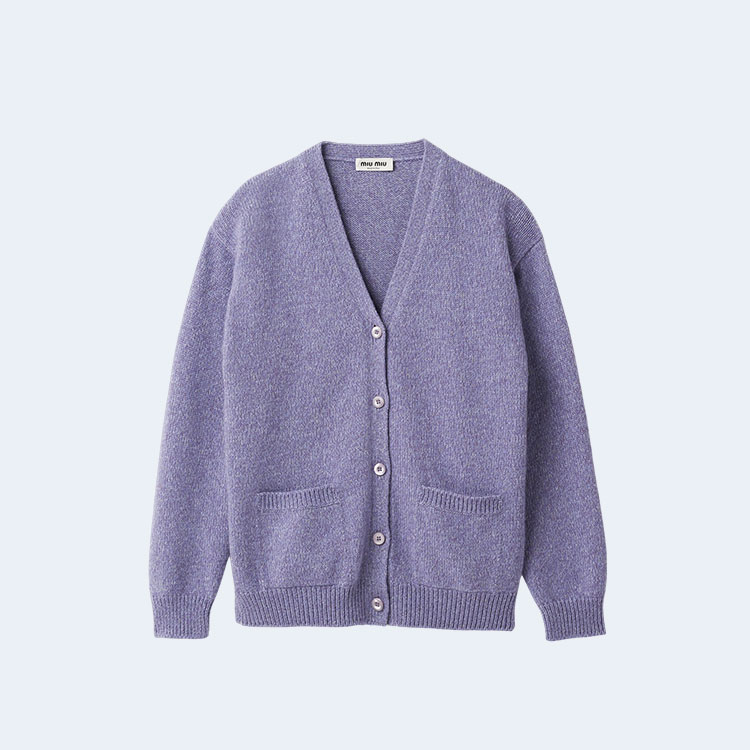 미우미우 울 캐시미어 가디건