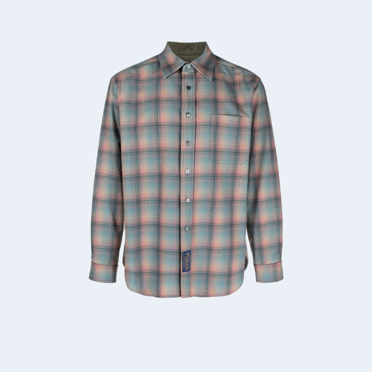 메종 마르지엘라 체크 롱 슬리브 셔츠