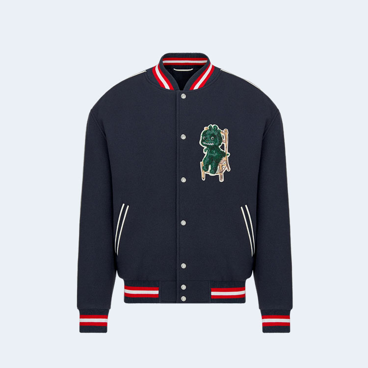 디올 앤 오타니 워크샵 바시티 자켓 네이비