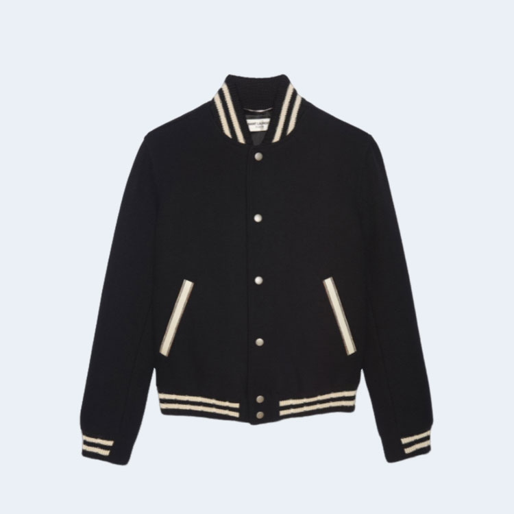 생로랑 테디 칼리지 바시티 자켓
