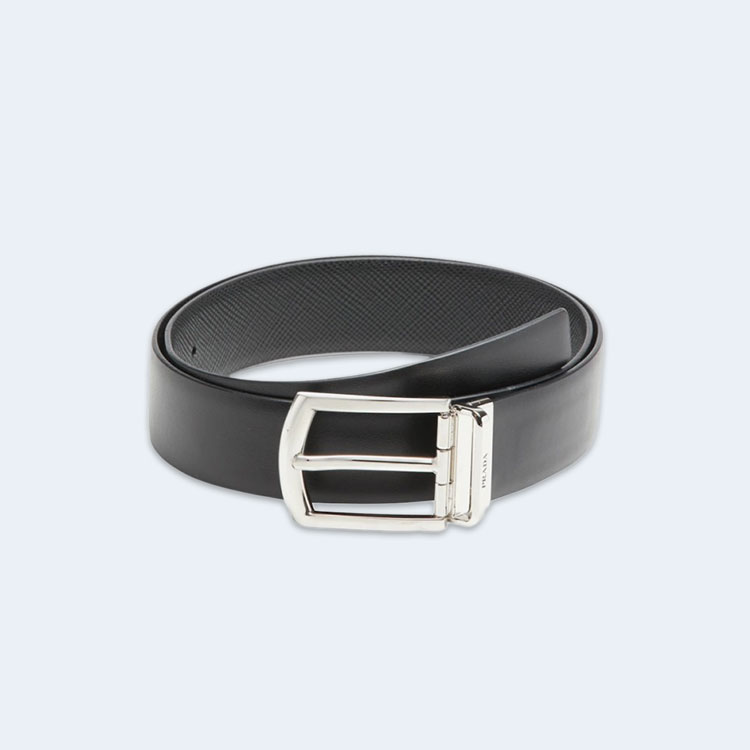 프라다 리버시블 사피아노 레더 벨트 블랙