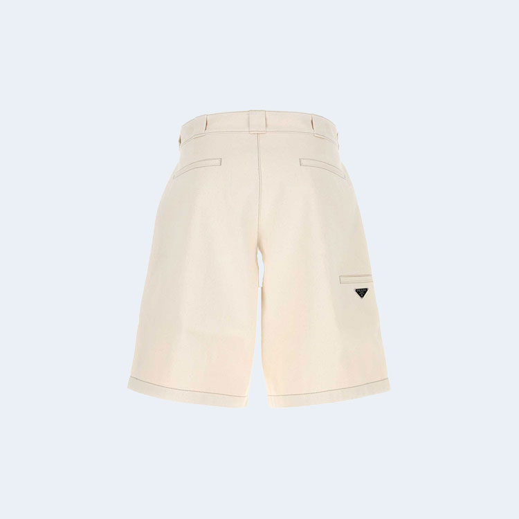 프라다 베이지 데님 버뮤다 쇼츠