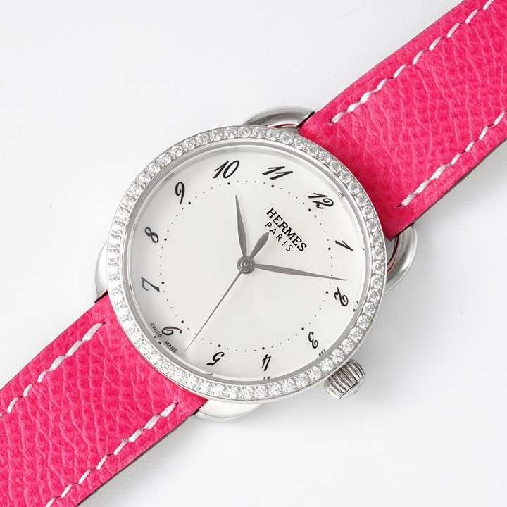 에르메스 아쏘 실버 다이야 핑크