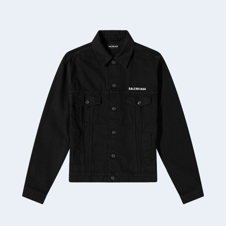 발렌시아가 크루 로고 데님 자켓