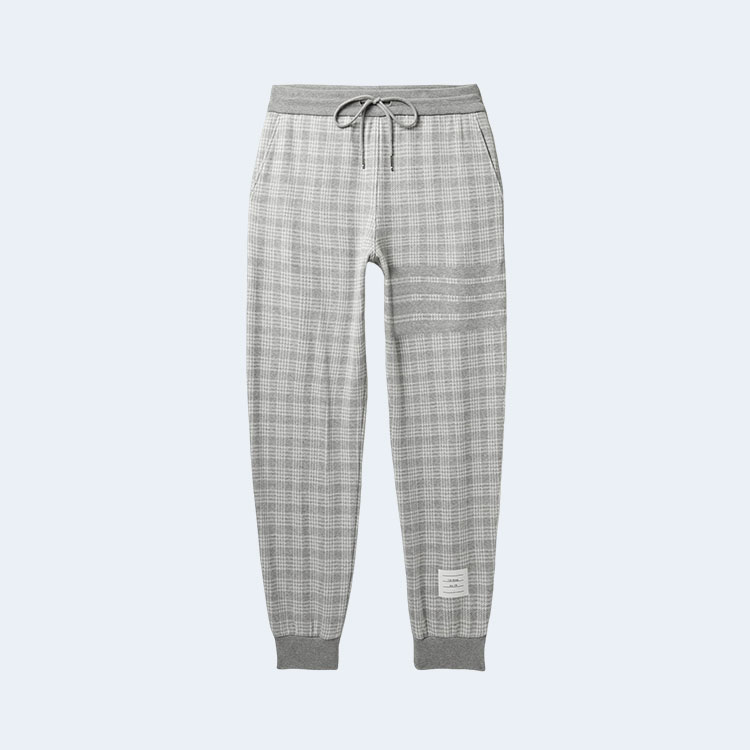 톰브라운 체크 패턴 트랙팬츠 그레이