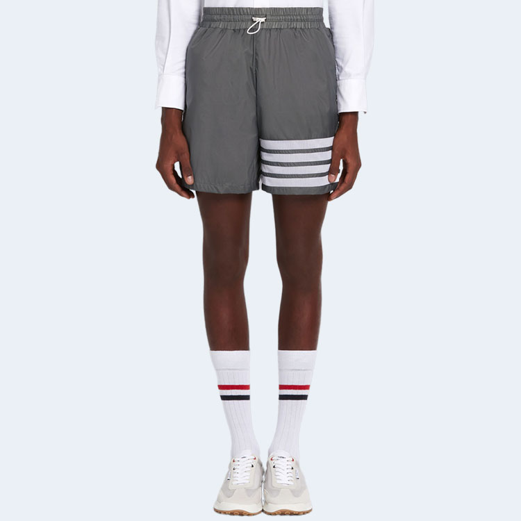 톰브라운 시어 립스탑 미드따이 4-바 쇼츠 그레이