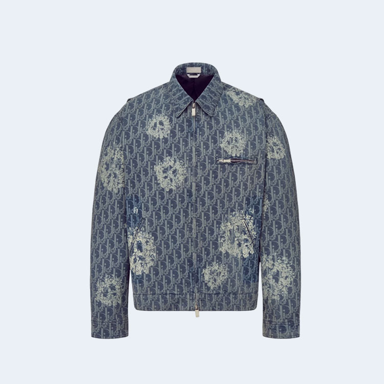 디올 x 데님 티어스 집업 자켓