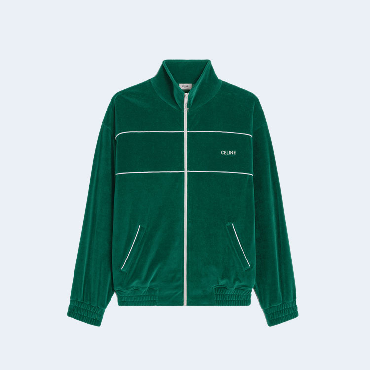 셀린느 트랙수트 벨벳 저지 자켓 그린
