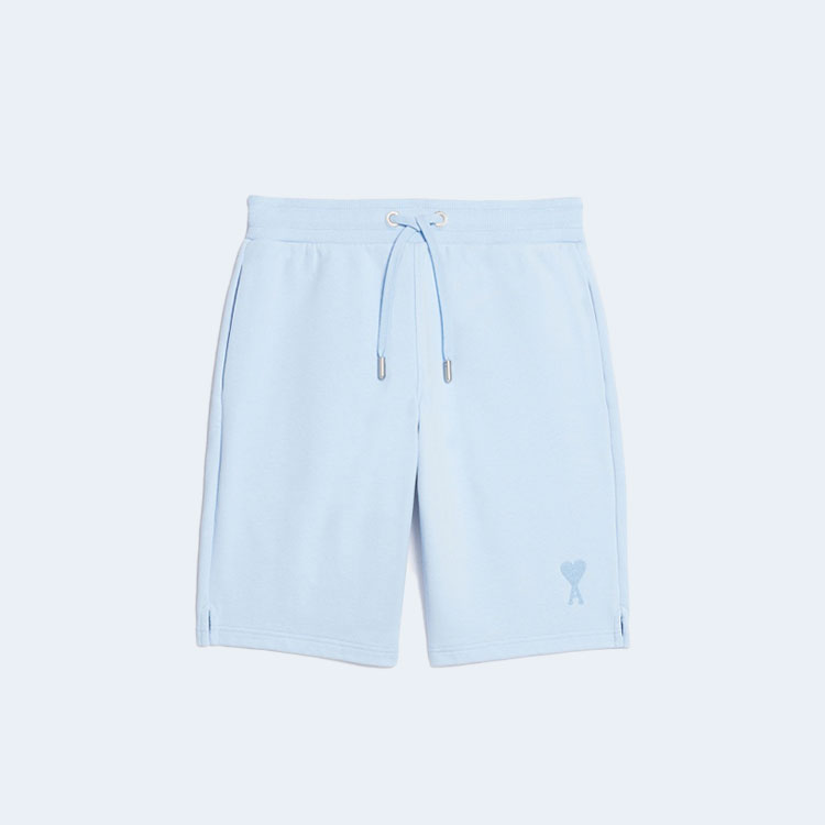 아미 스몰 하트 로고 쇼츠 스카이 블루