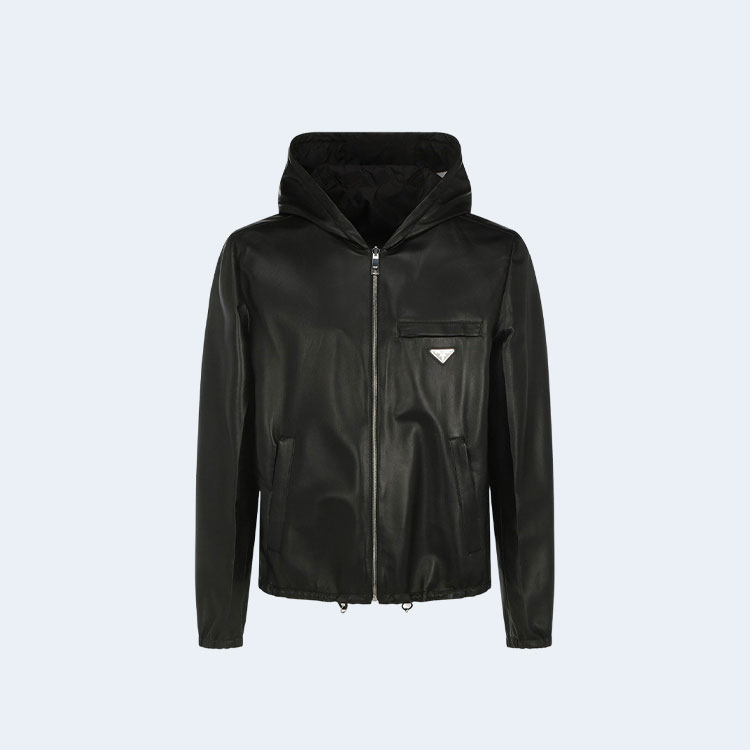 프라다 리버시블 후드 블루종 자켓