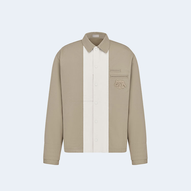 디올 베이지 코튼 데님 코치 자켓