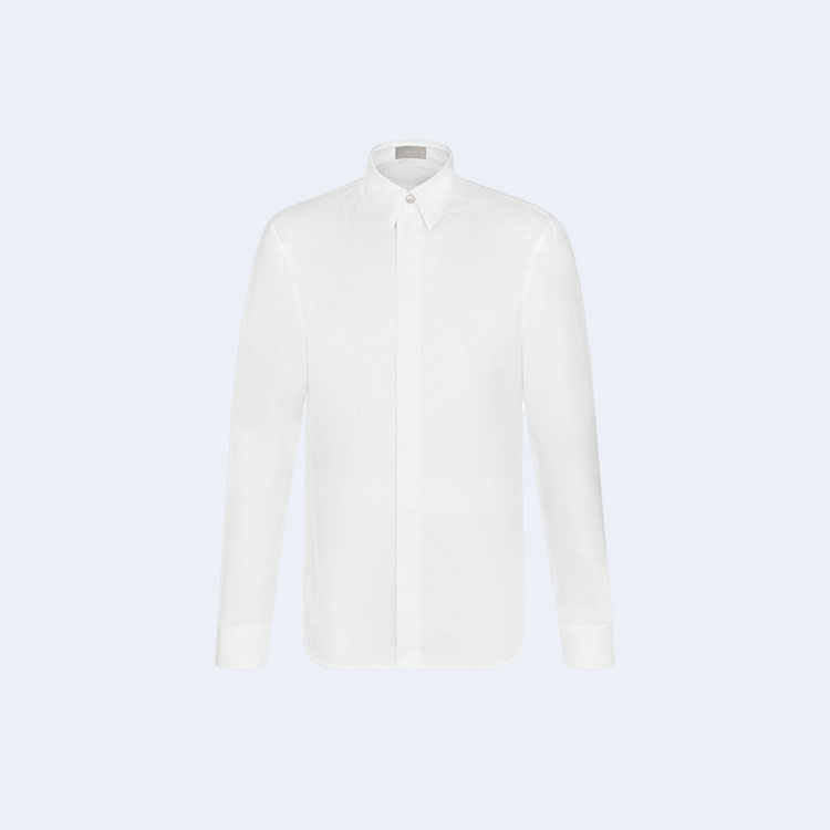 디올 오블리크 셔츠 화이트 코튼
