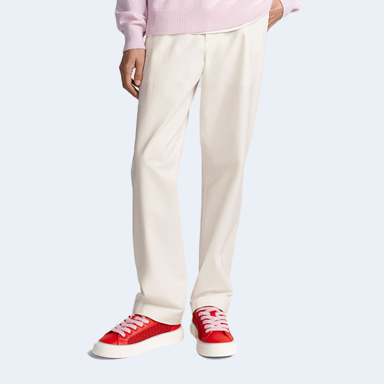 디올 CD 하트 엠브로이더리 화이트 팬츠