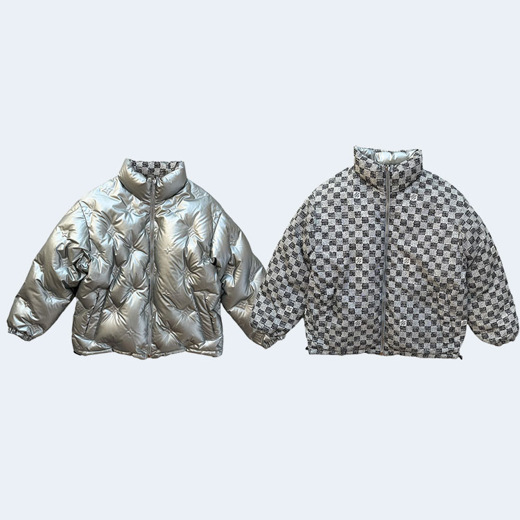 루이비통 메탈릭 실버 리버시블 재킷