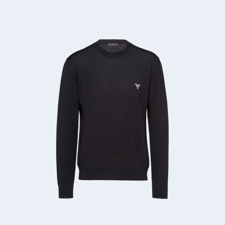 프라다 슈퍼파인 울 크루넥 스웨터