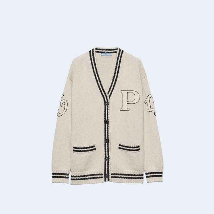 프라다 울 캐시미어 가디건