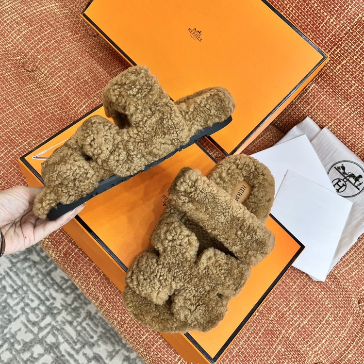 에르메스 시프레 샌들 브라운