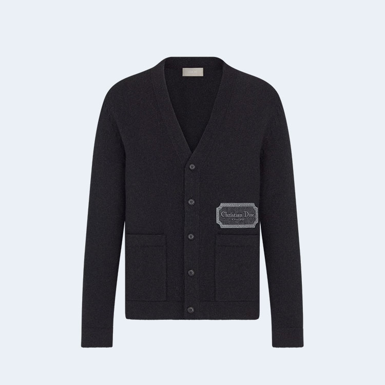 디올 Couture 캐시미어 가디건 블랙