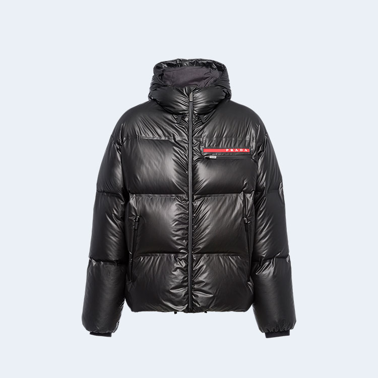 프라다 라이트 나일론 후드 패딩 자켓