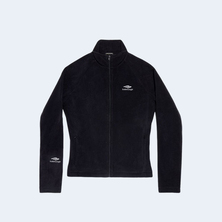 발렌시아가 3B 스포츠 아이콘 집업 자켓 블랙
