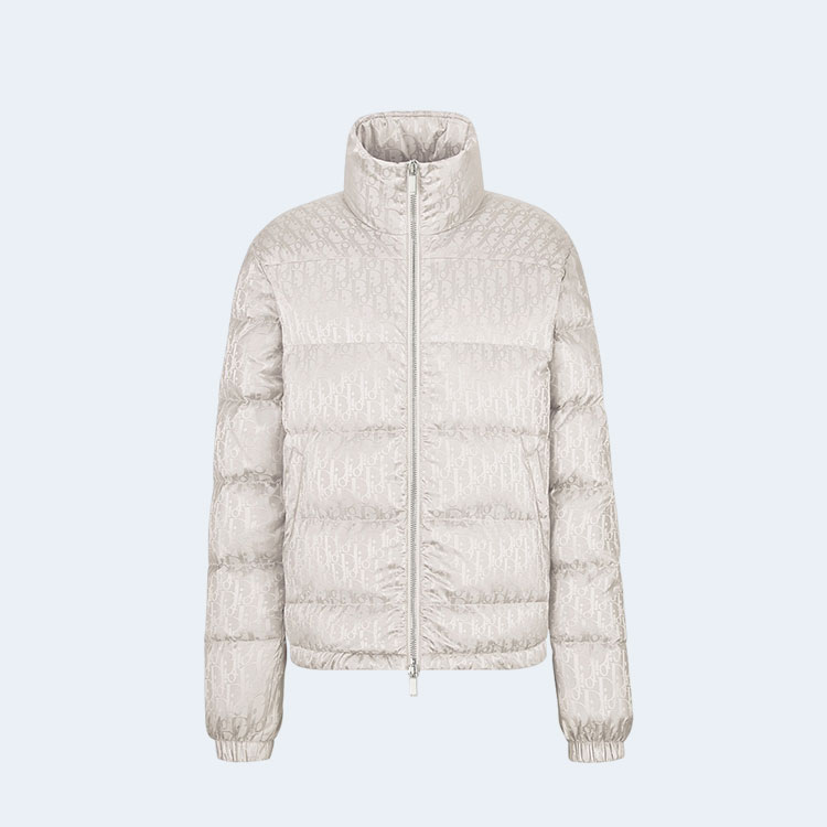 디올 오블리크 다운 자켓 화이트
