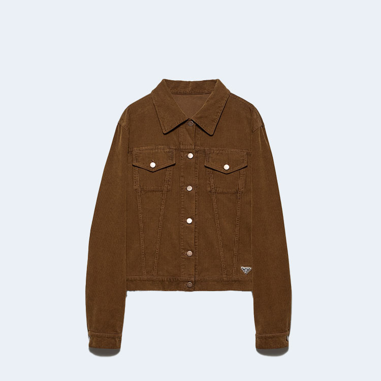 프라다 코듀로이 블루종 재킷