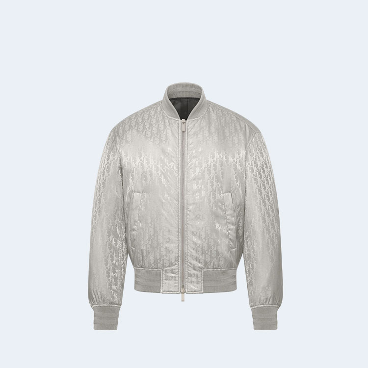 디올 오블리크 그레이 봄버 자켓