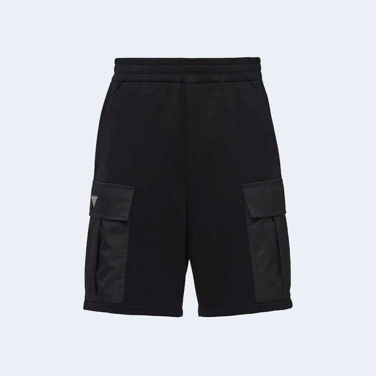 프라다 코튼 쇼츠 블랙