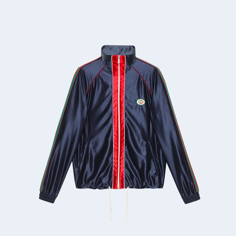 구찌 웹 트리밍 트랙 자켓