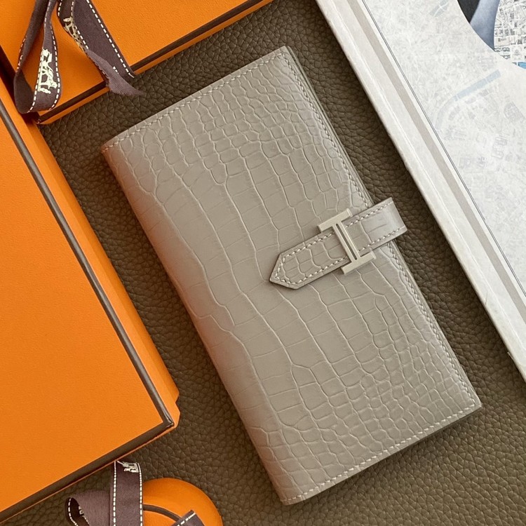에르메스 베안 장지갑 악어가죽
