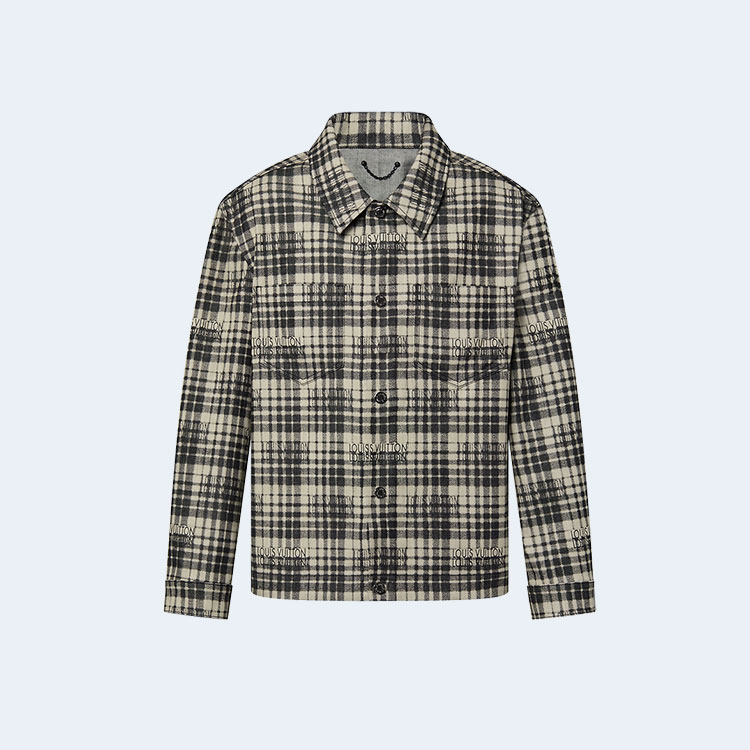 루이비통 체크 데님 오버셔츠