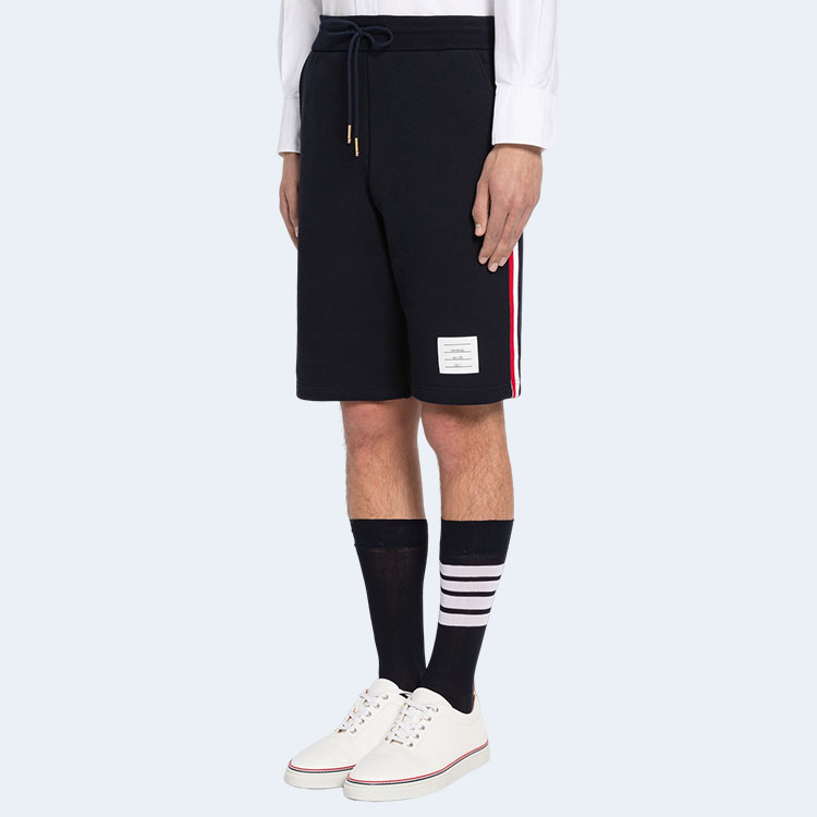 톰브라운 사이드 스트라이프 트랙쇼츠 네이비