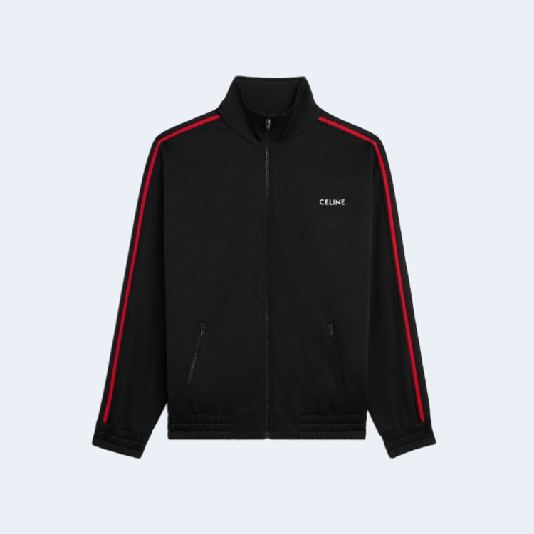 셀린느 트랙수트 자켓 블랙 앤 레드