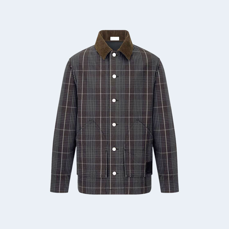 디올 옴므 체크 오버셔츠 자켓