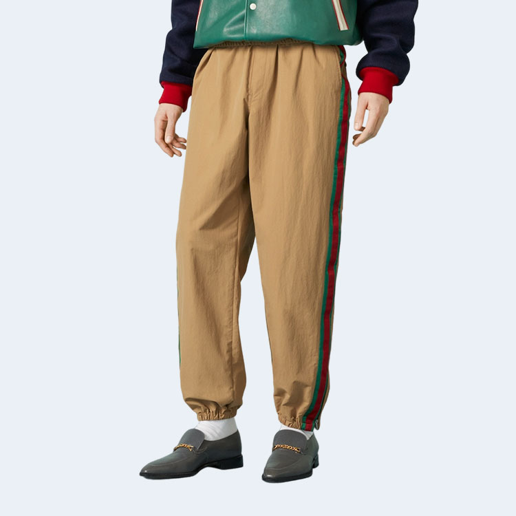 구찌 라이트 매트 나일론 조깅 팬츠