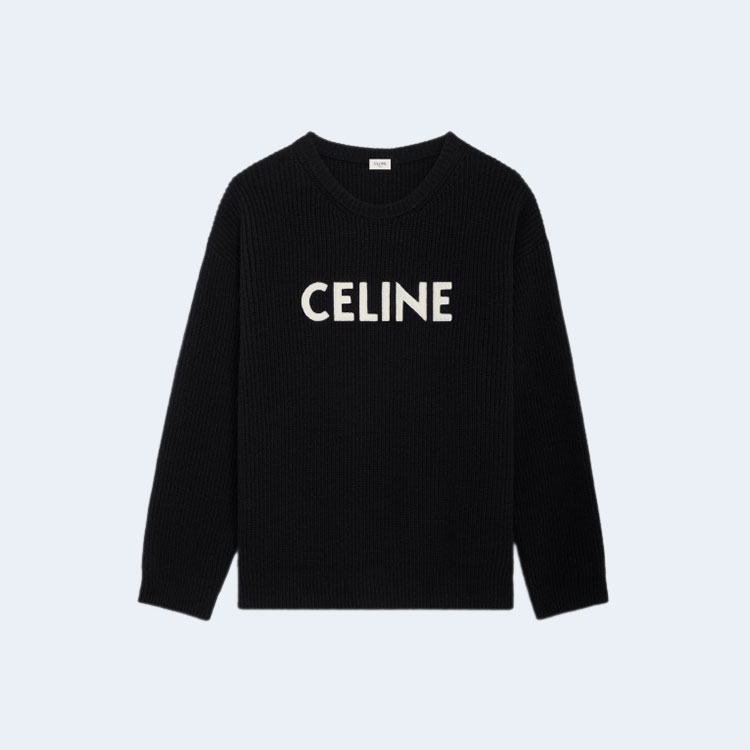 셀린느 리브드 울 오버사이즈 스웨터