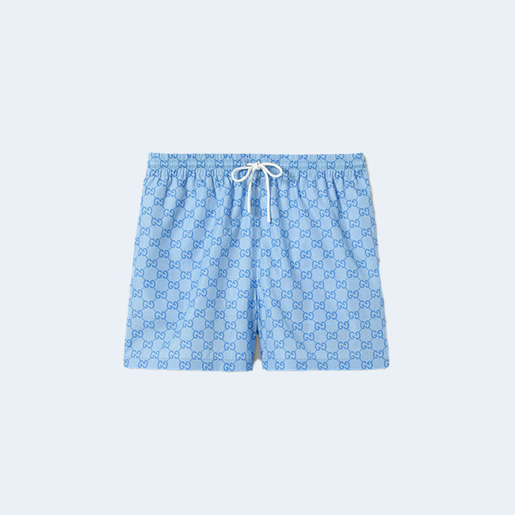 구찌 GG 프린트 나일론 스윔 쇼츠