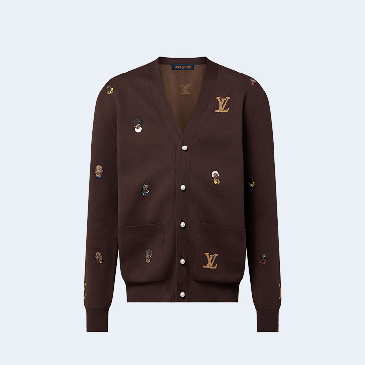 루이비통 엠브로이더드 코튼 가디건 1AFIUX