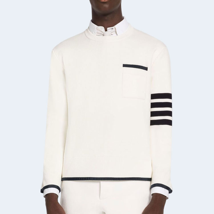 톰브라운 밀라노 스티치 박시 크루넥 풀오버