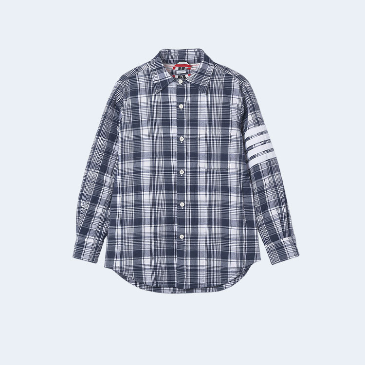 톰브라운 마드라스 4바 셔츠 자켓