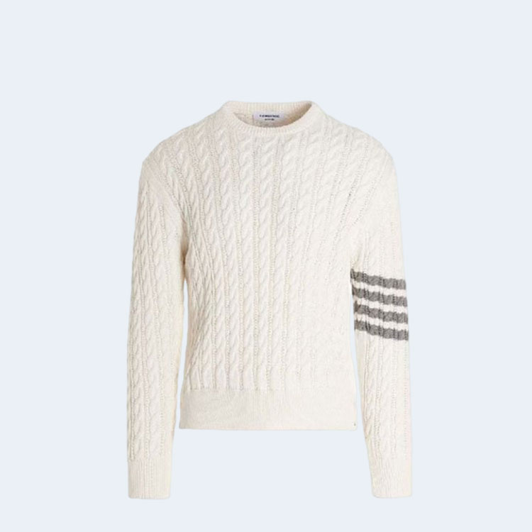 톰브라운 4-bar 스트라이프 케이블 니트