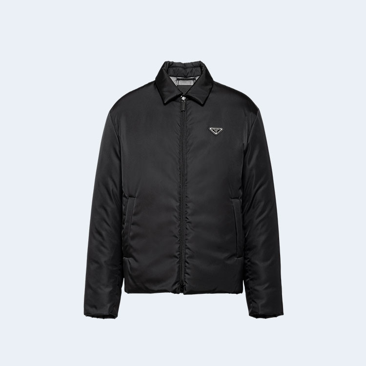프라다 리나일론 크롭 다운 자켓
