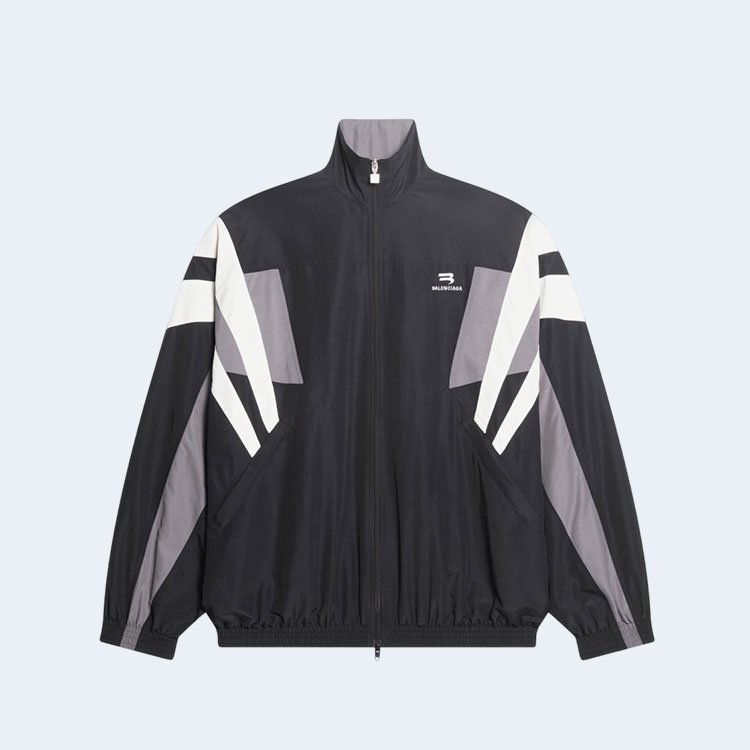 발렌시아가 스포티 B 트랙 자켓 블랙