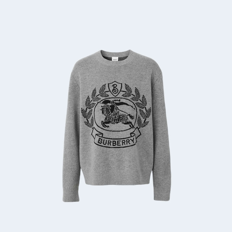 버버리 ekd 울 자카드 오버사이즈 니트