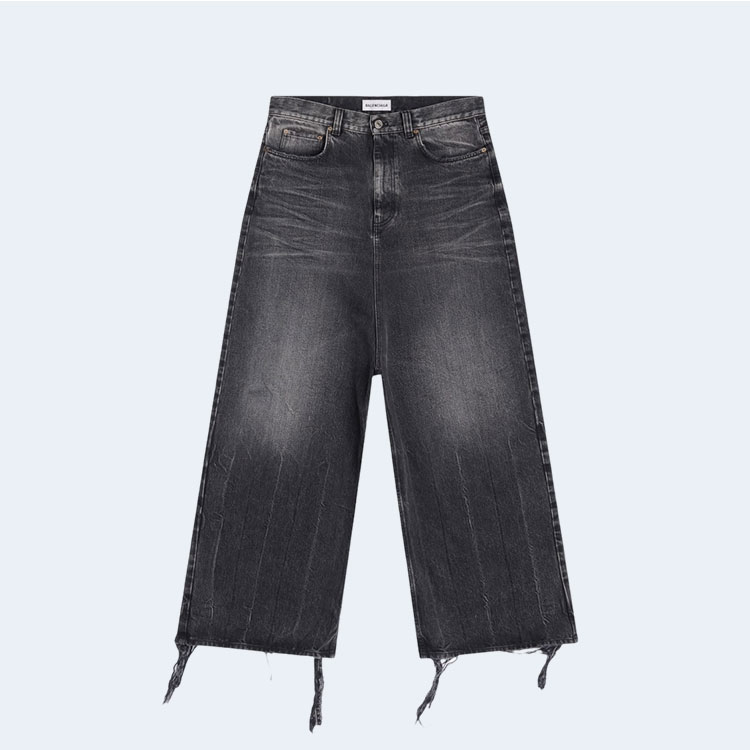 발렌시아가 로우 크로치 진 블랙